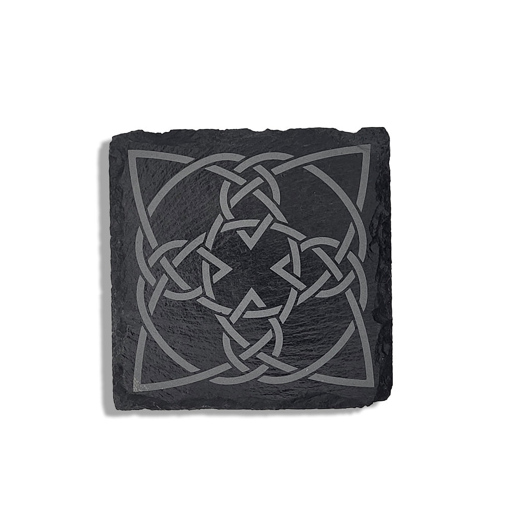 Celtic Knot Engraved Slate Coasters - Set of 4