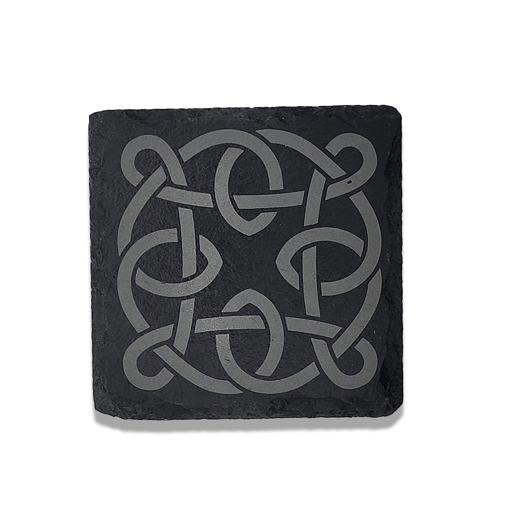 Celtic Knot Engraved Slate Coasters - Set of 4