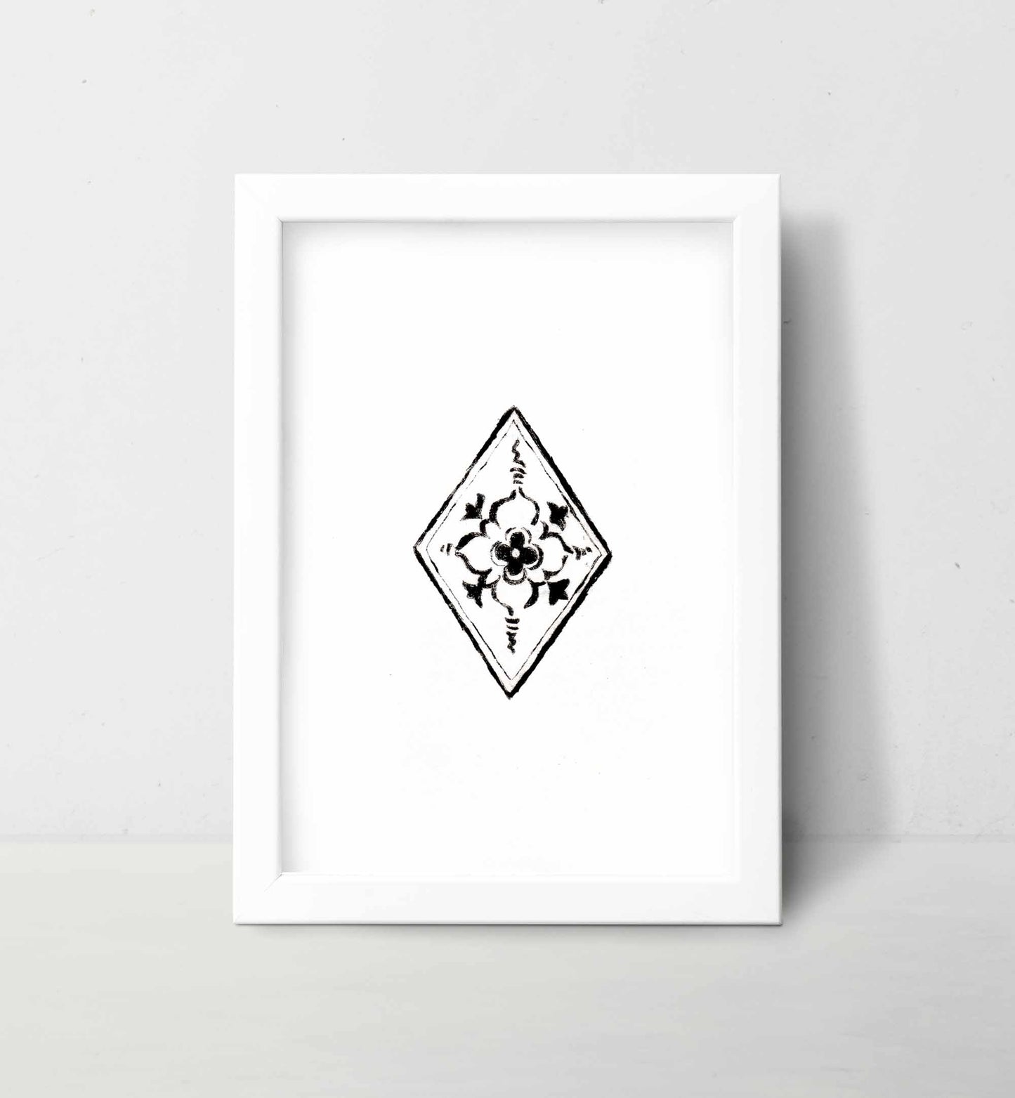 Celtic-Inspired Medieval Botanical Flower Wall Art Print
