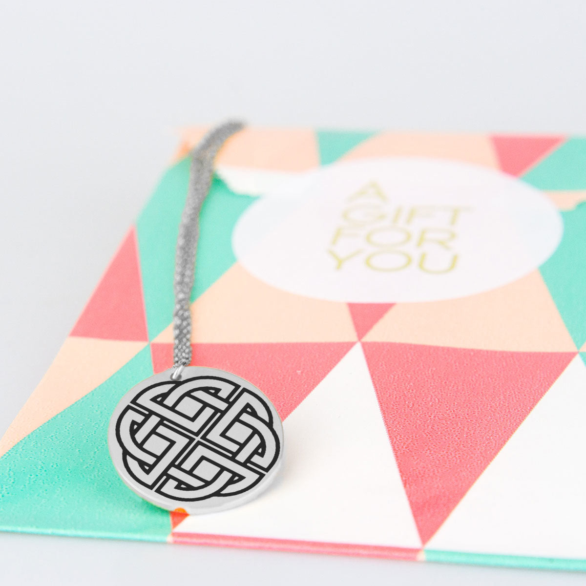 Celtic Shield Engraved Necklace