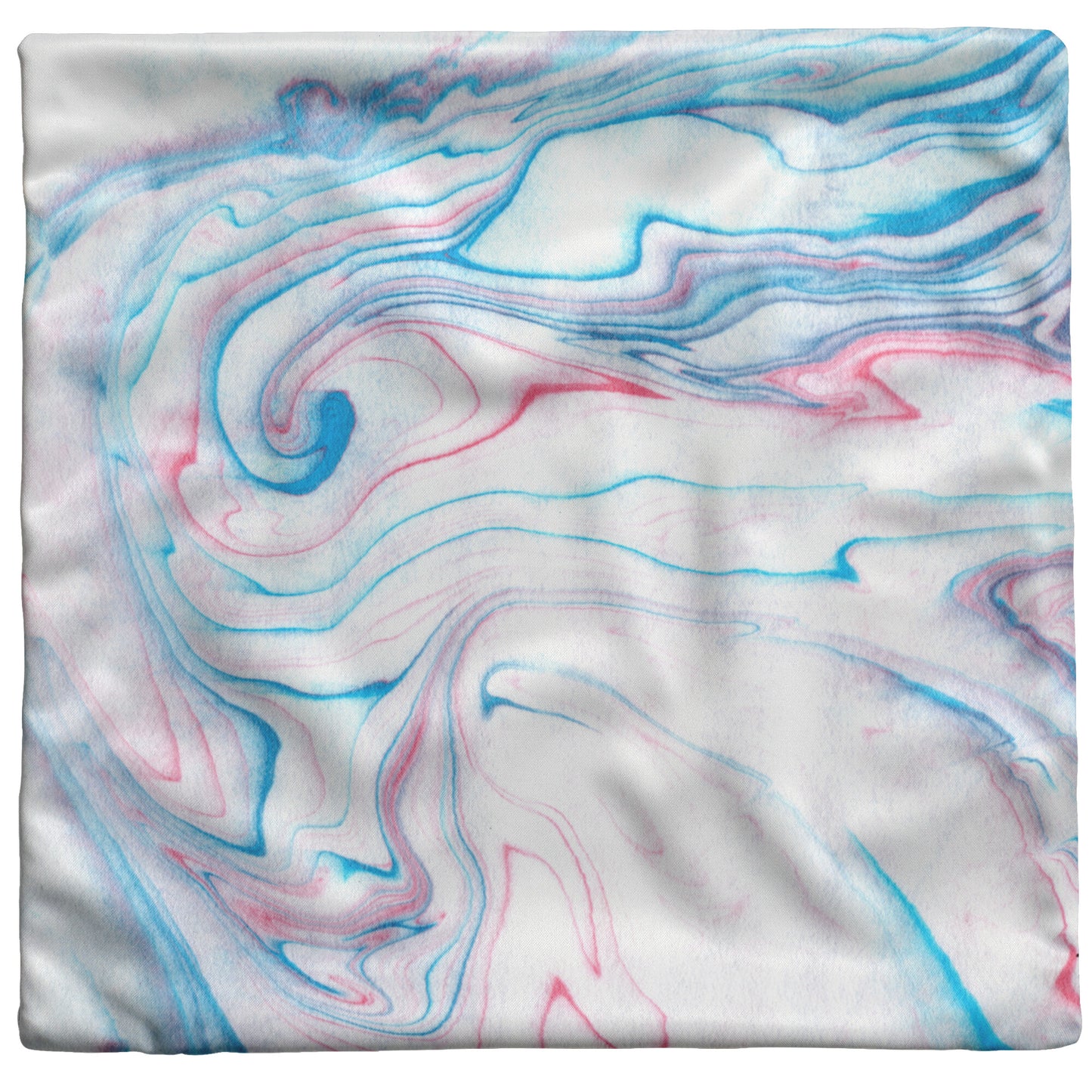 Abstract blue and red pillow design