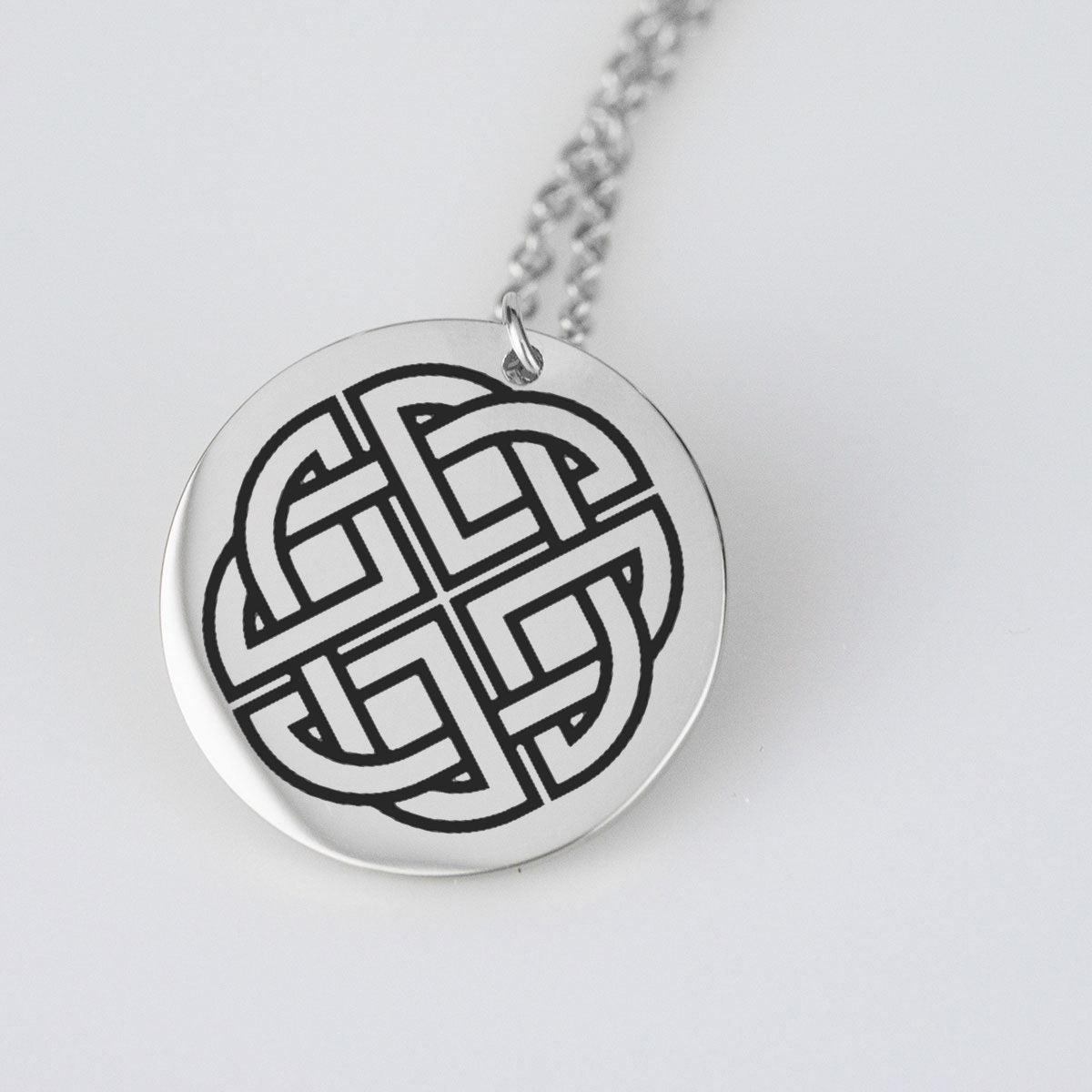 Celtic Shield Engraved Necklace