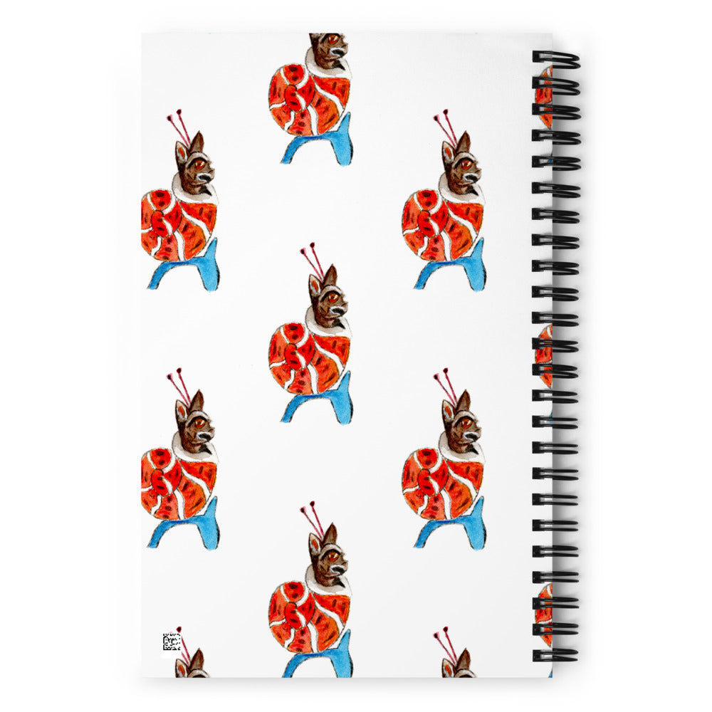 Snail Cat Medieval Design Spiral Notebook