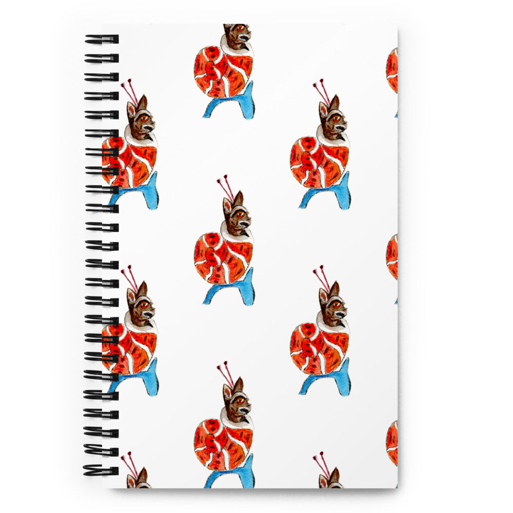 Snail Cat Medieval Design Spiral Notebook