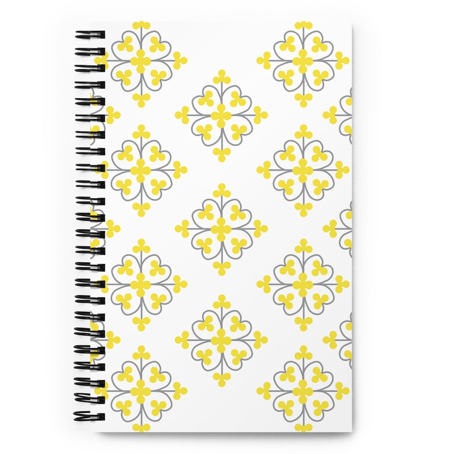 Yellow and Gray Medieval Tile Notebook