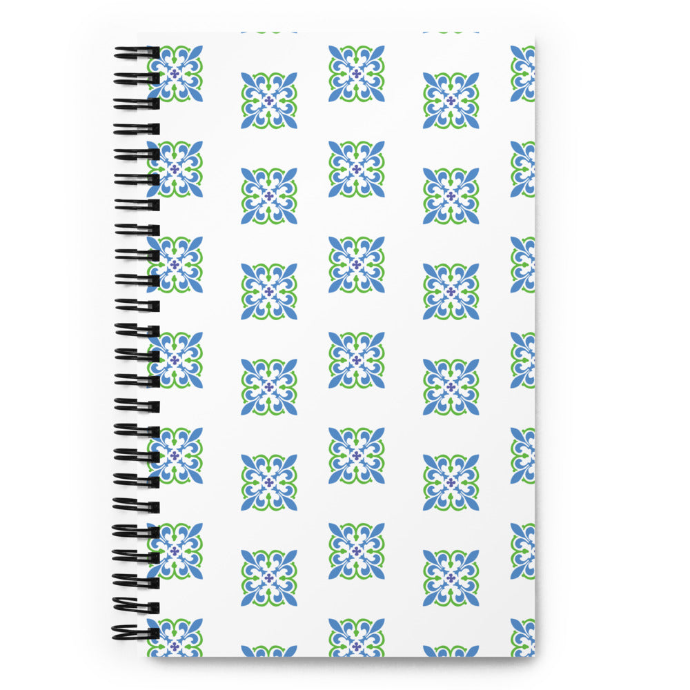 Springtime fleur de lis notebook
