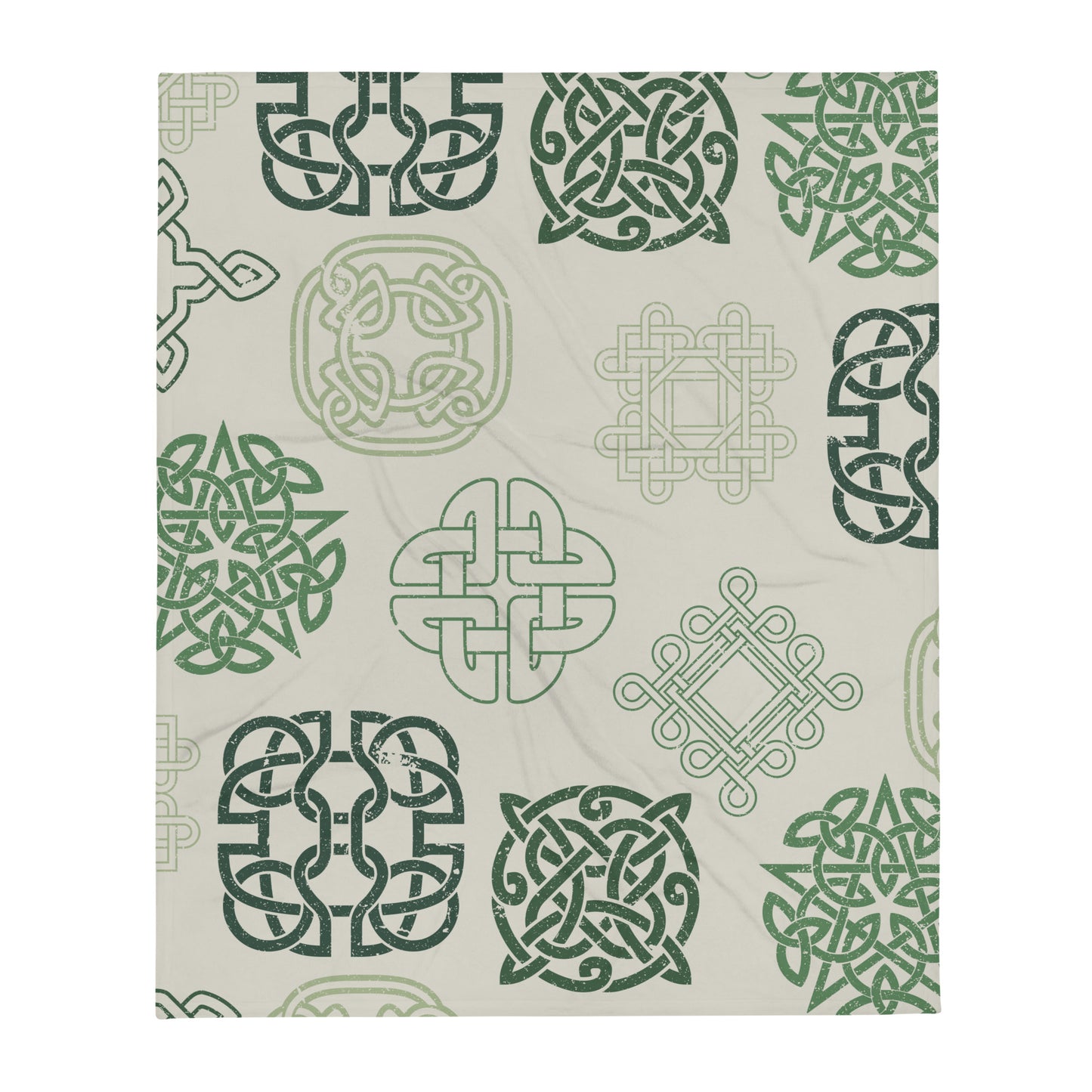 Green Celtic Throw Blanket