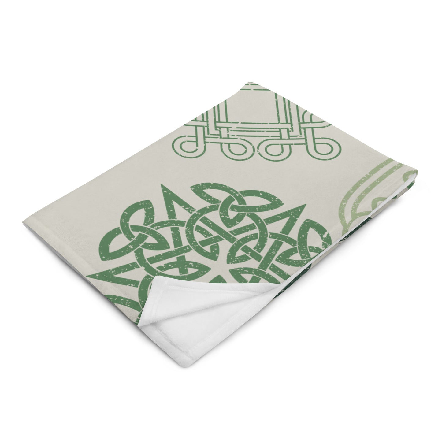 Green Celtic Throw Blanket