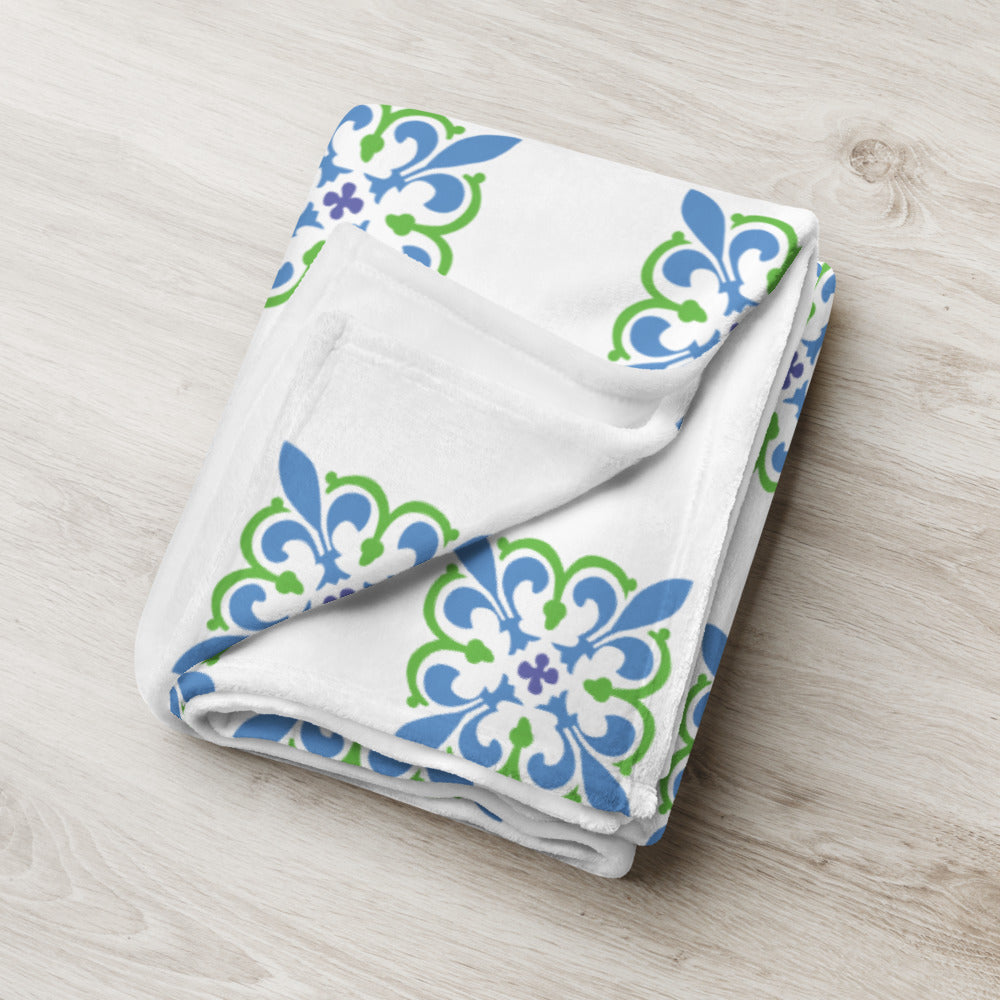 Springtime Fleur de lis Blanket