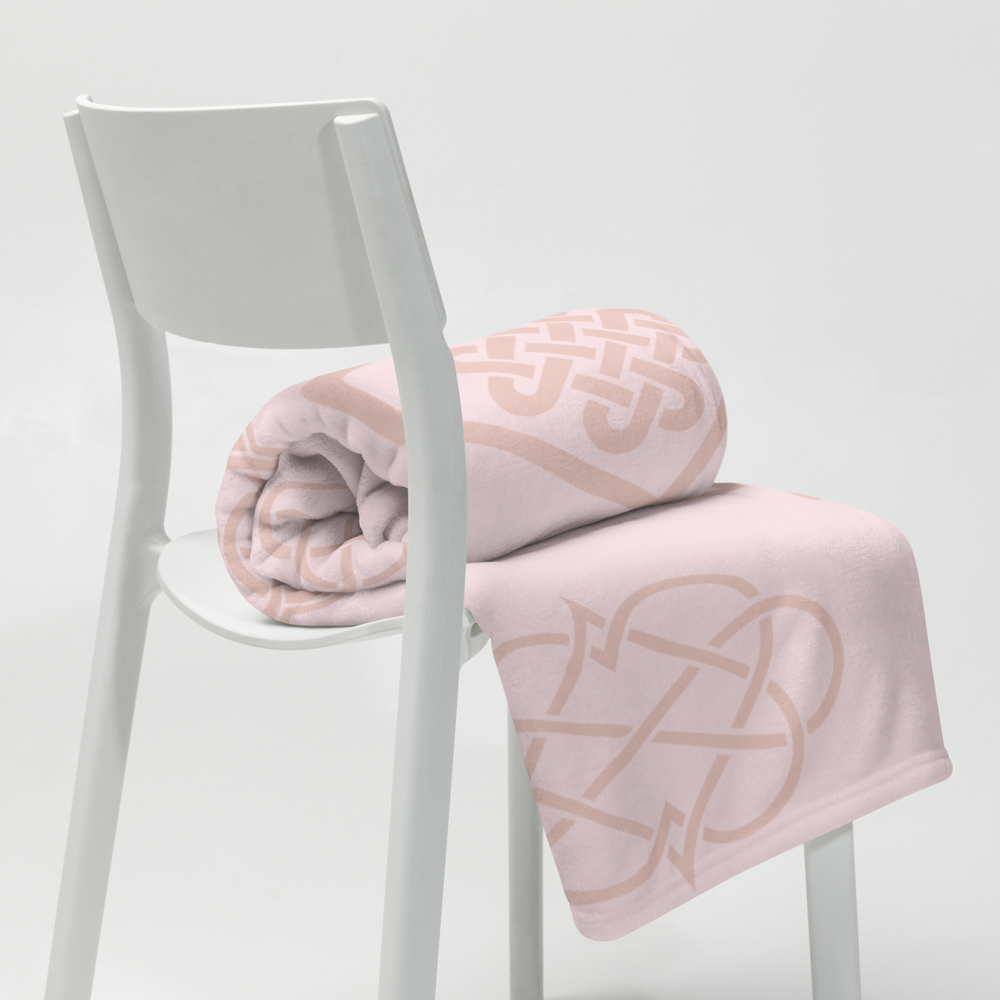 Celtic Knot Pink Heart Blanket