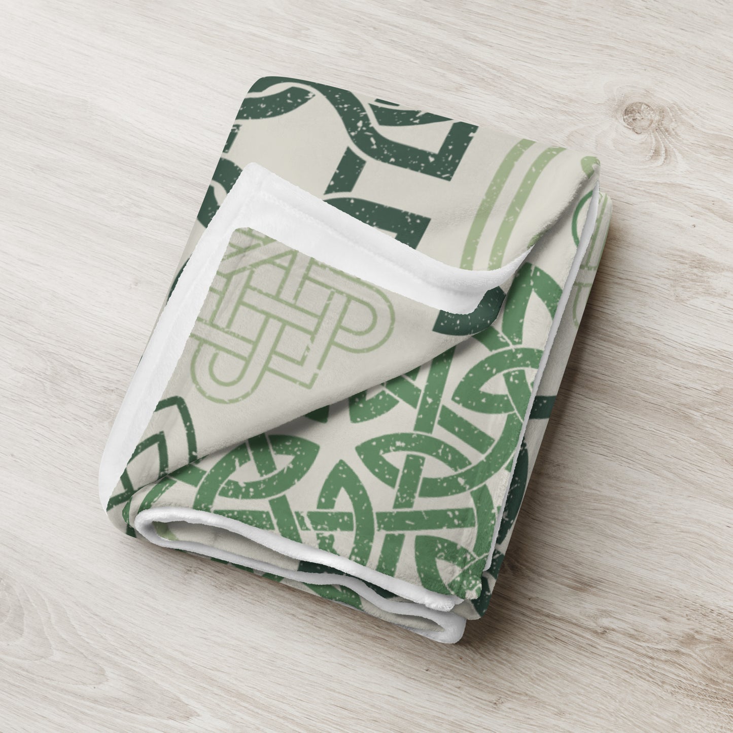 Green Celtic Throw Blanket