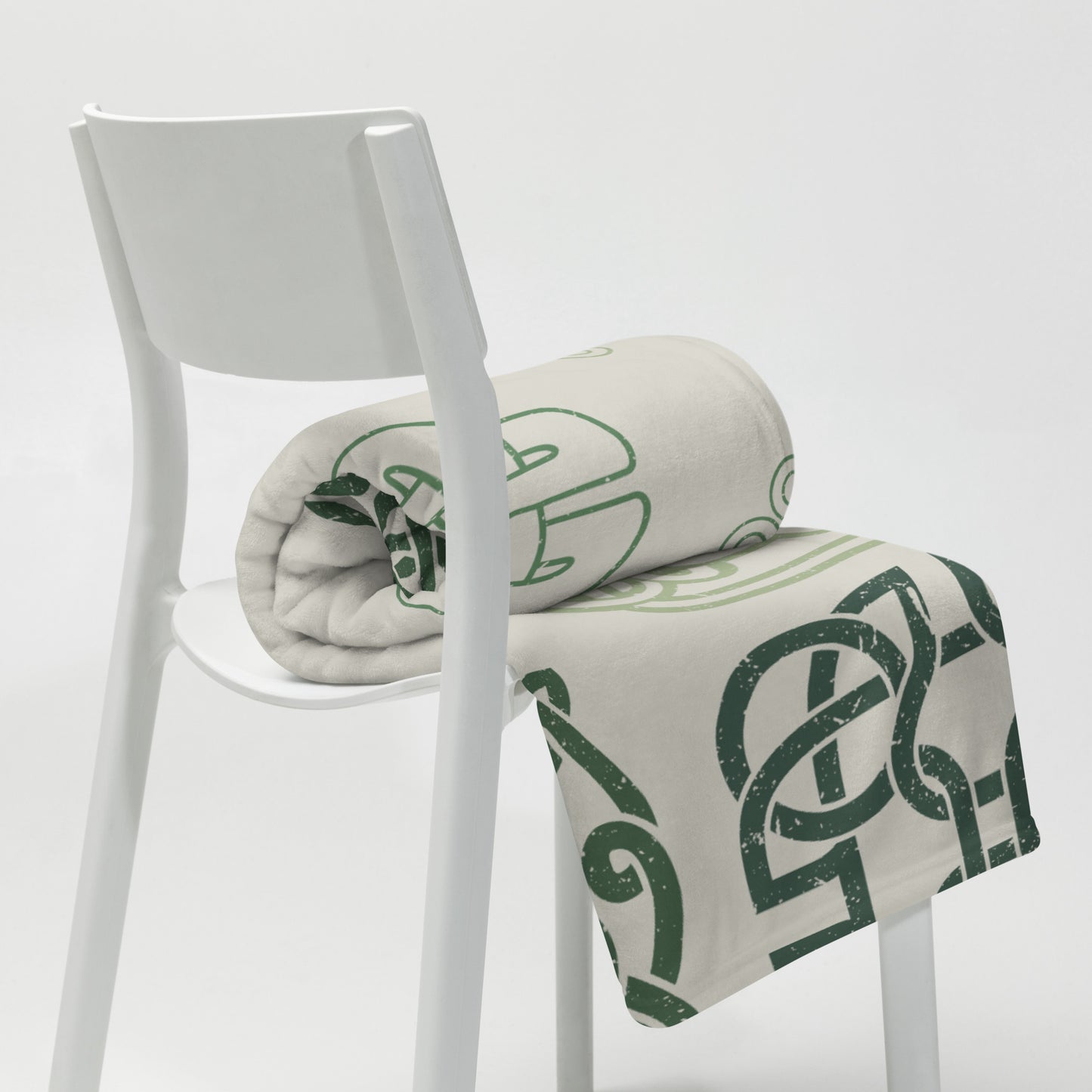Green Celtic Throw Blanket