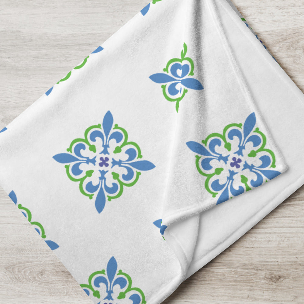 Springtime Fleur de lis Blanket
