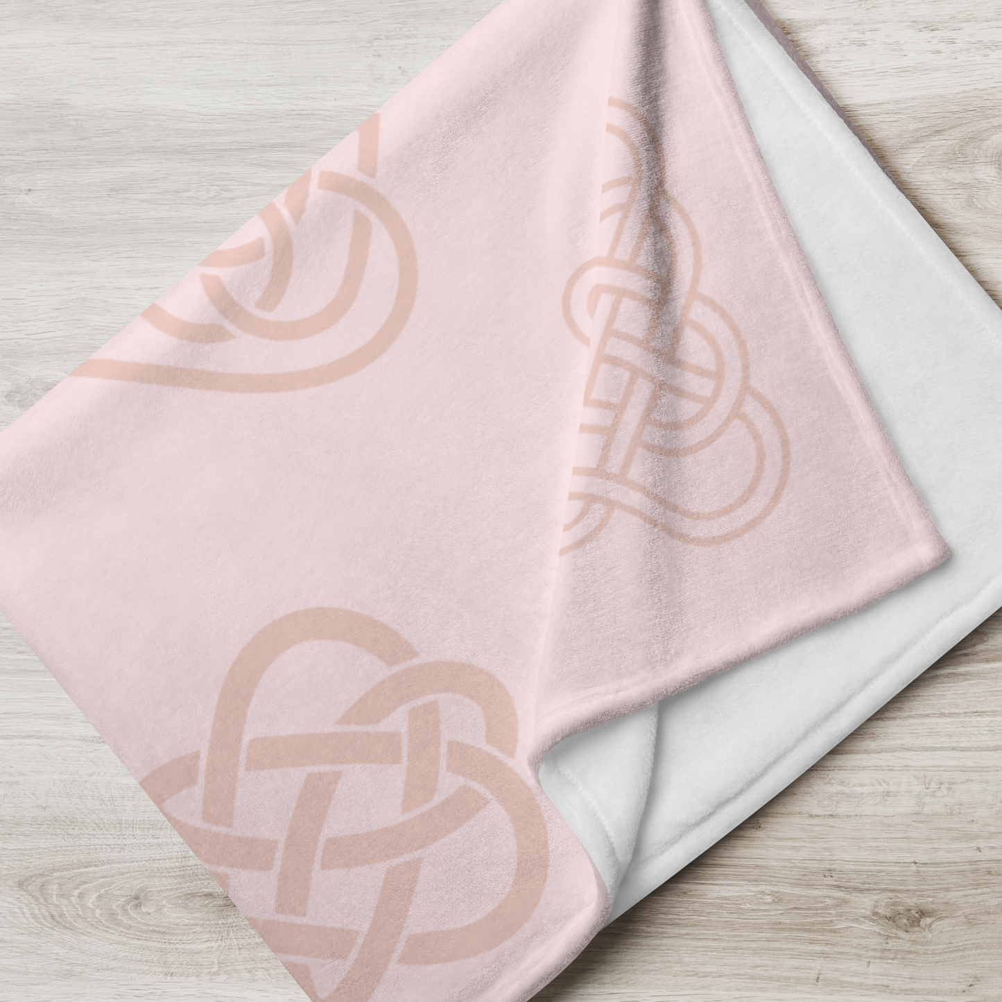 Celtic Knot Pink Heart Blanket