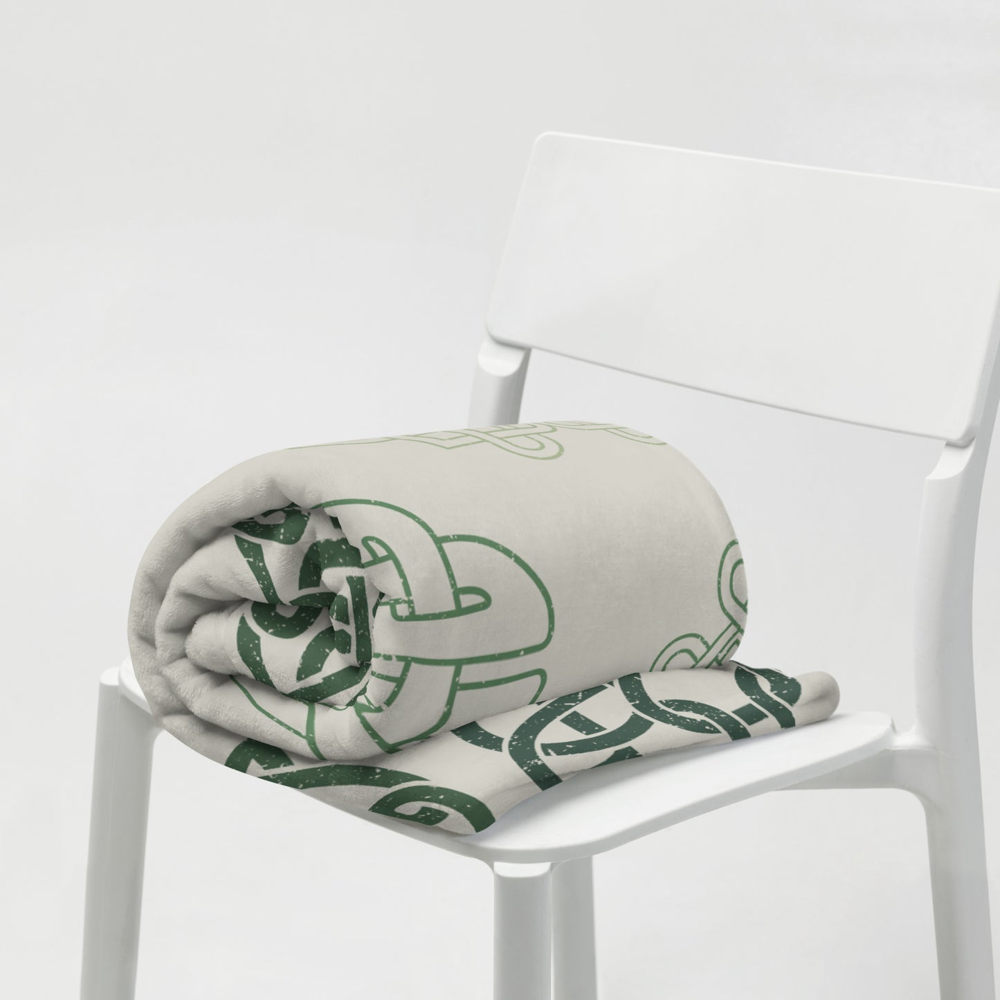 Green Celtic Throw Blanket