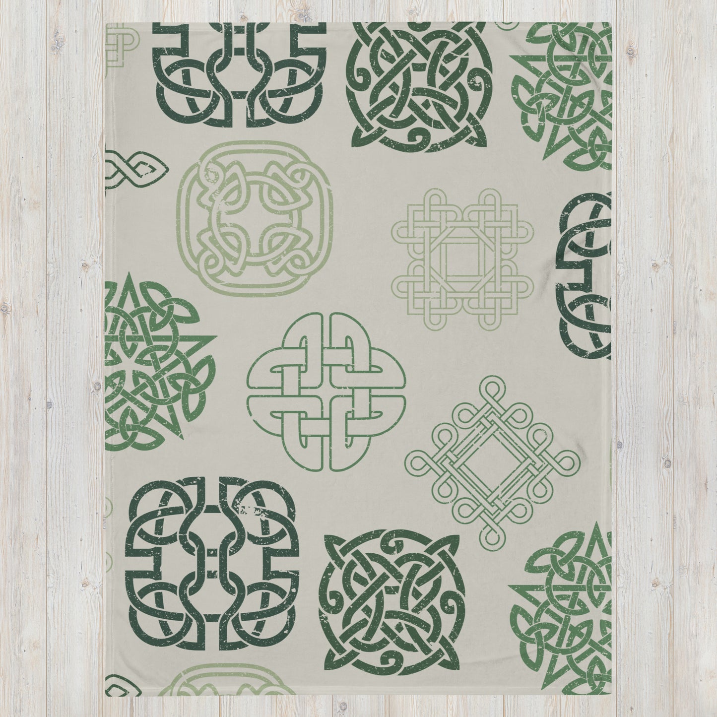 Green Celtic Throw Blanket