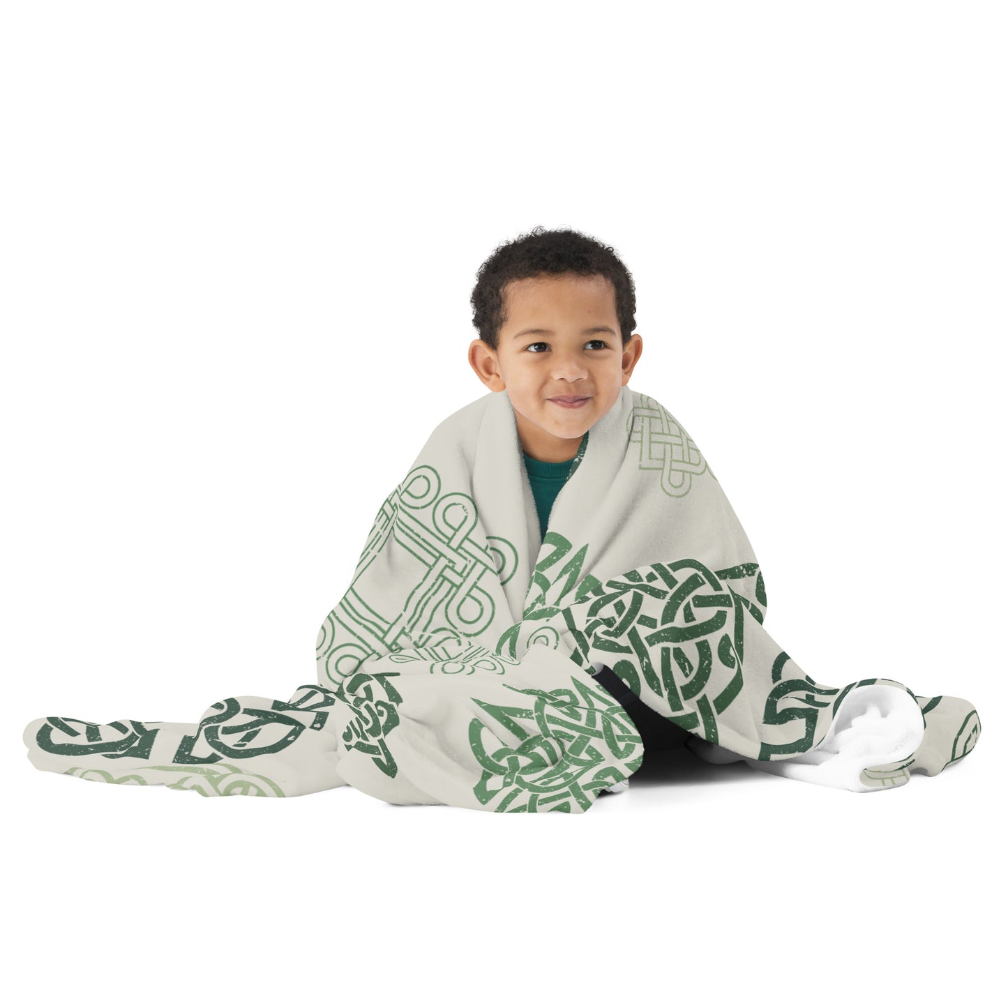 Green Celtic Throw Blanket