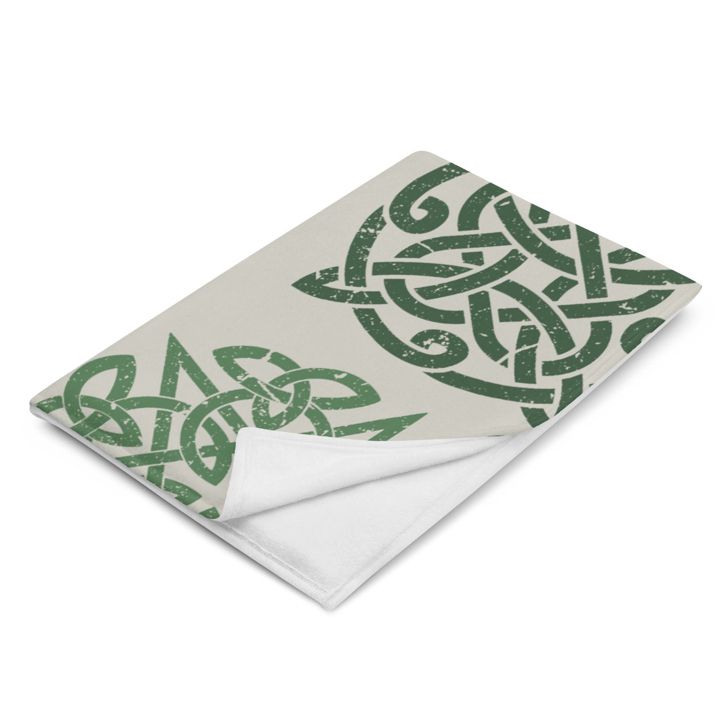 Green Celtic Throw Blanket