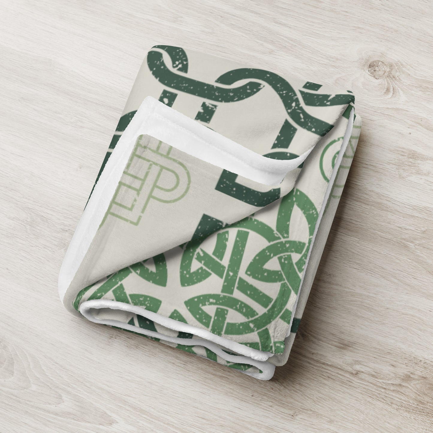 Green Celtic Throw Blanket
