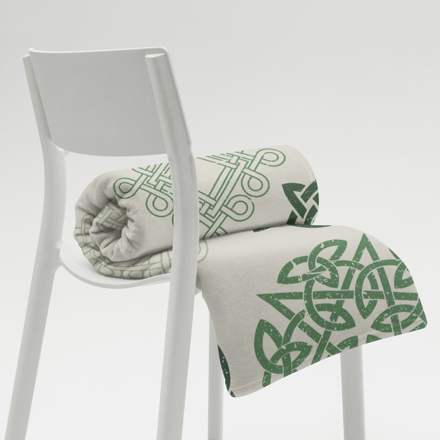 Green Celtic Throw Blanket