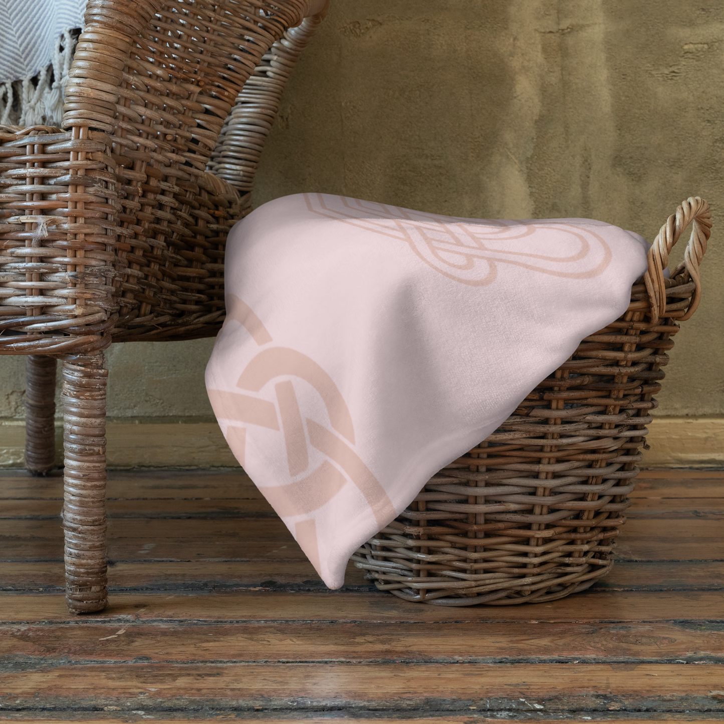 Celtic Knot Pink Heart Blanket
