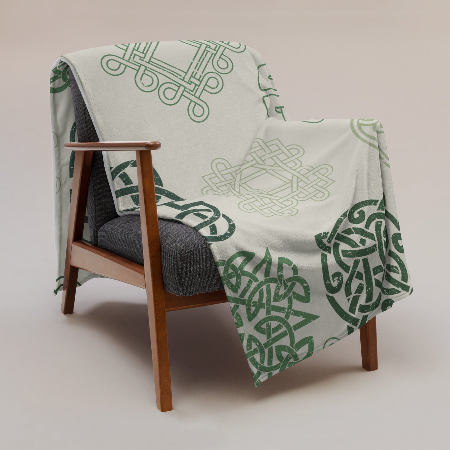 Green Celtic Throw Blanket