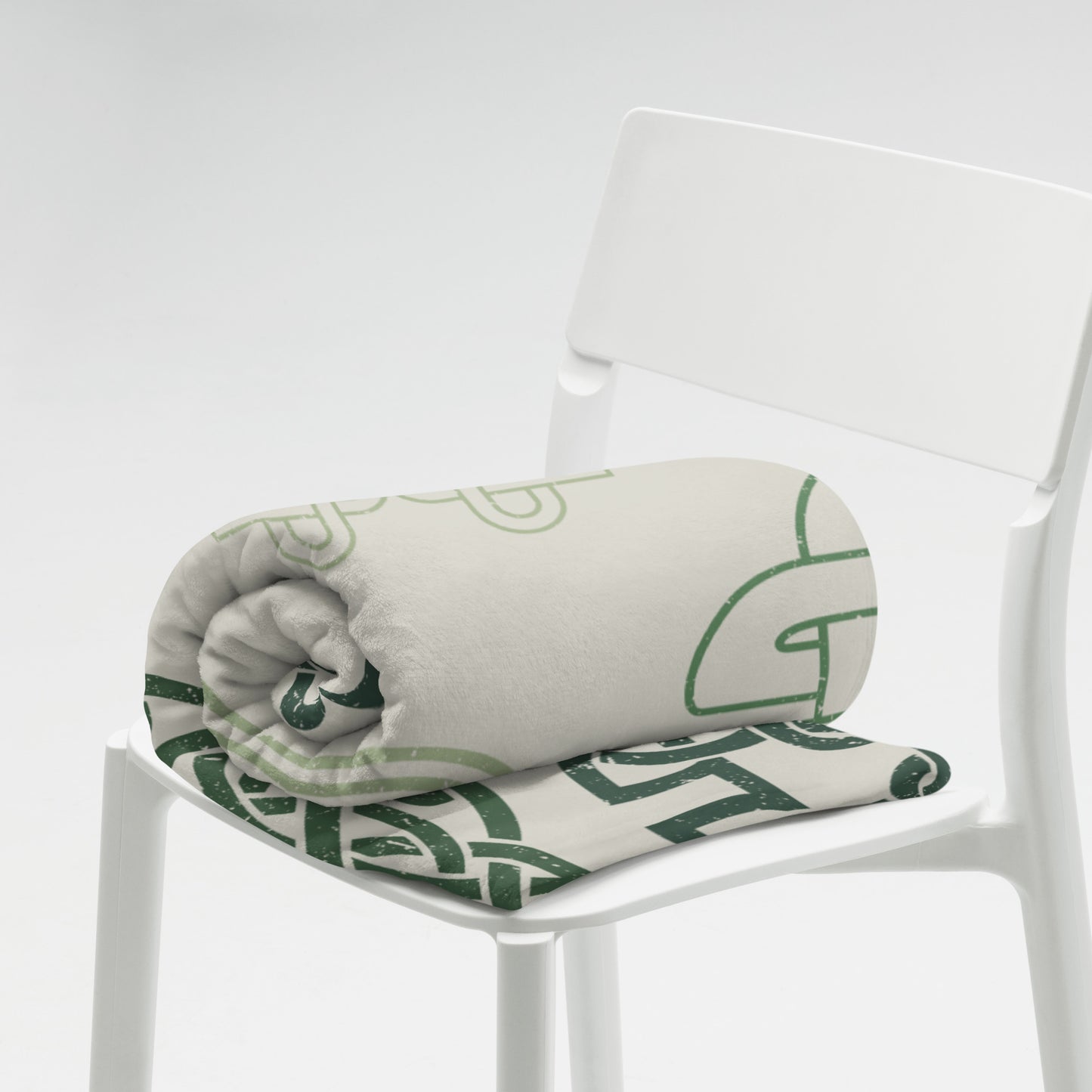 Green Celtic Throw Blanket