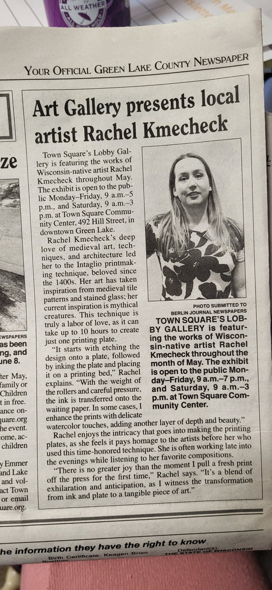 I was featured in a newspaper!