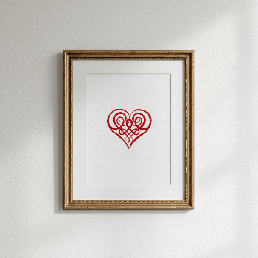 Heart Celtic Knotwork Fine Art Print