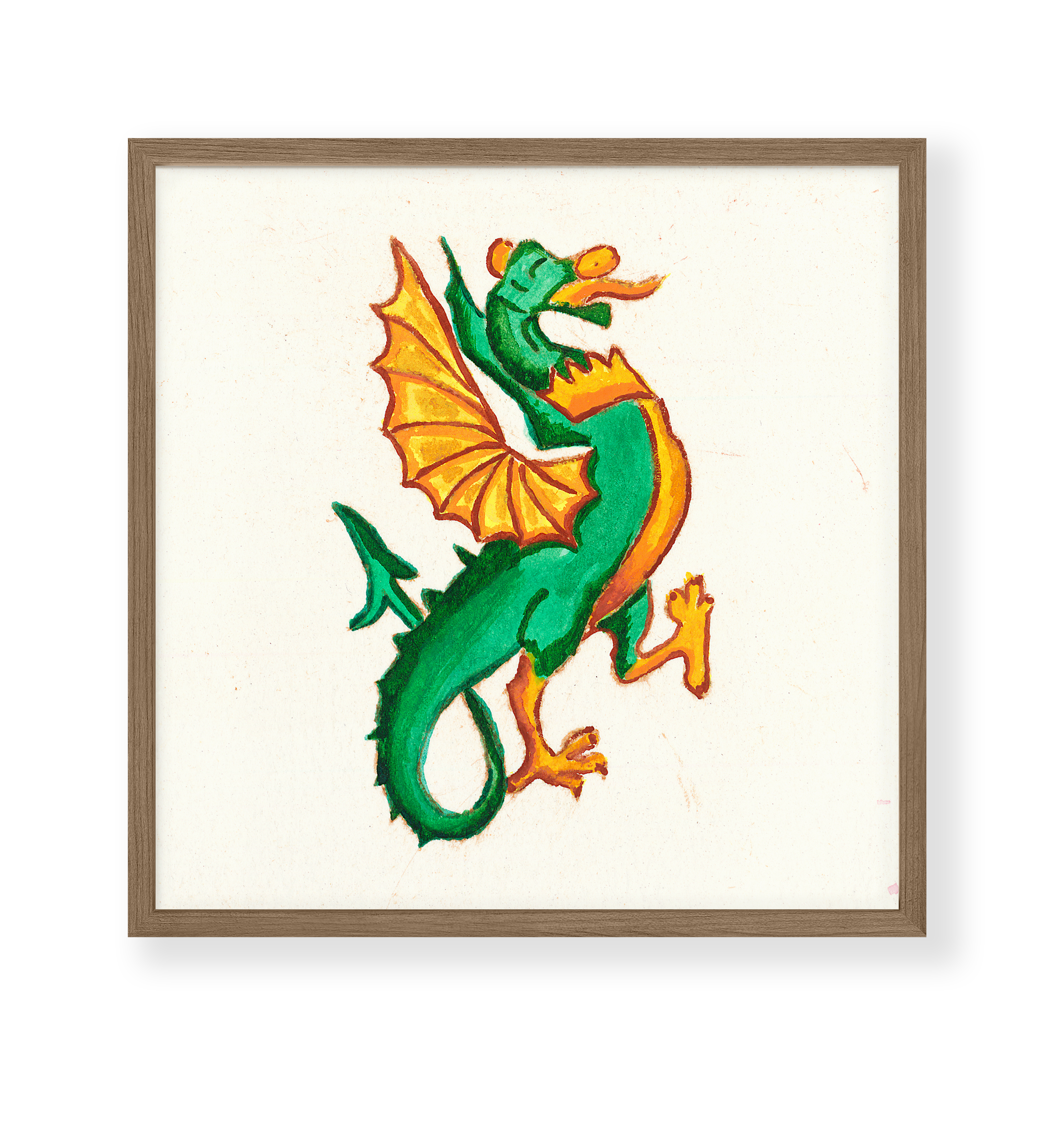 green-gold-dragon-wall-art-print-8x8