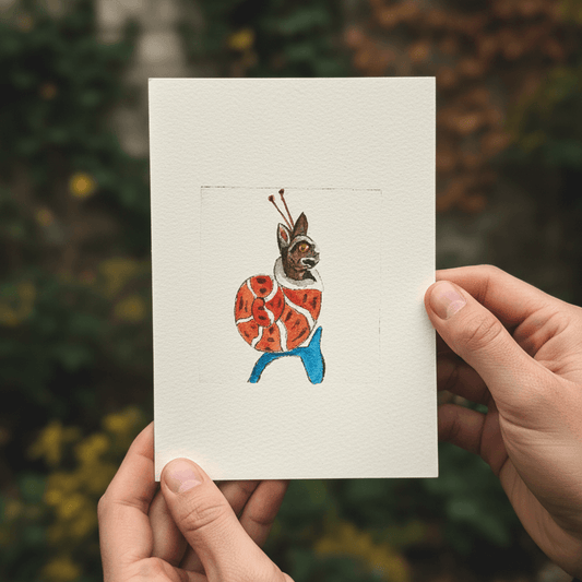 Medieval Snail Cat - Fine Art Reproduction Print