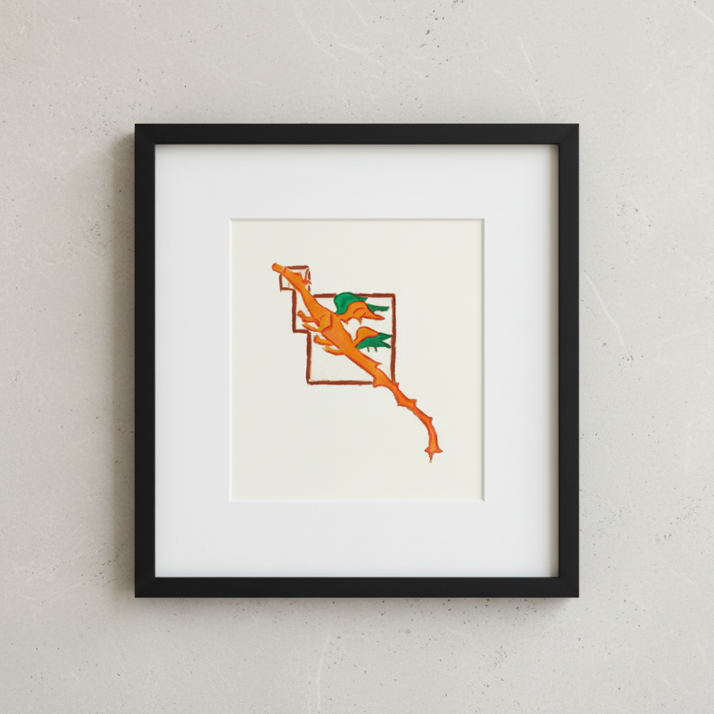 Colorful medieval dragon illustration inspired by illuminated manuscript marginalia with warm tones and stylized form