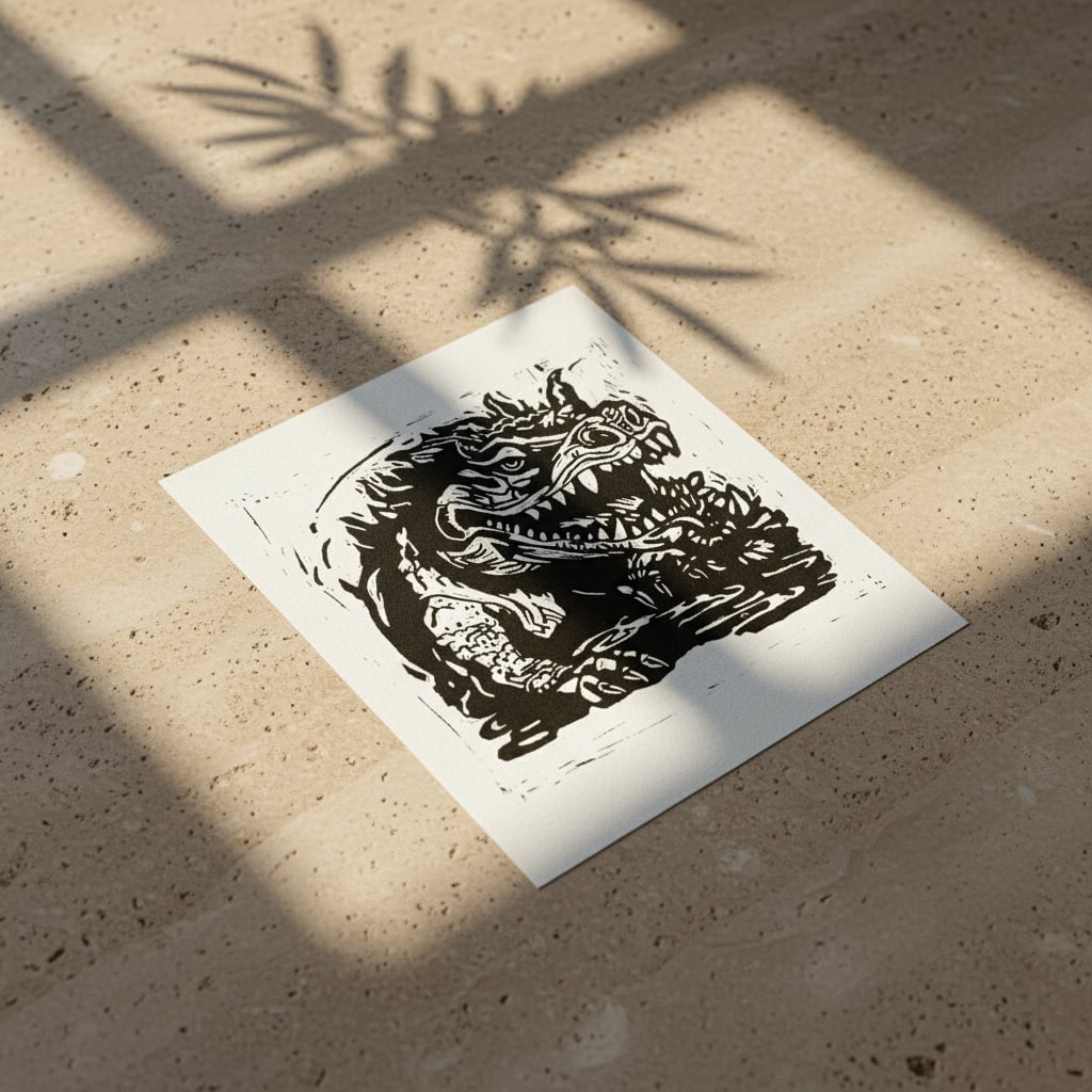 Hodag folklore art print 5x7 archival reproduction inspired by Wisconsin myth