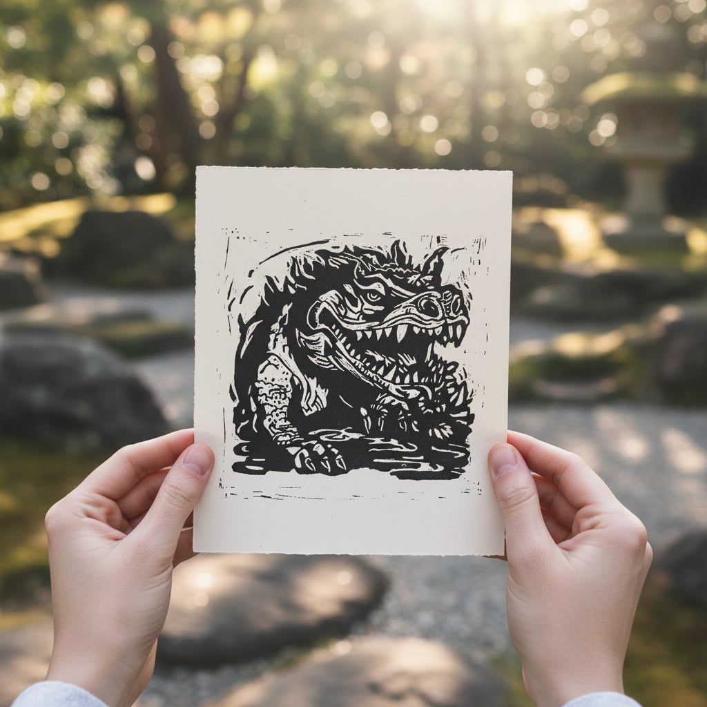 Hodag folklore art print 8x10 black and white archival wall art