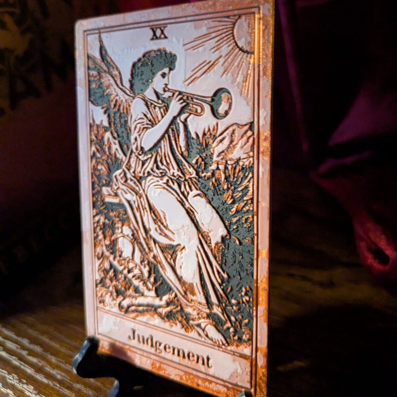 Detailed view of Judgement Collector Edition tarot bookmark artwork