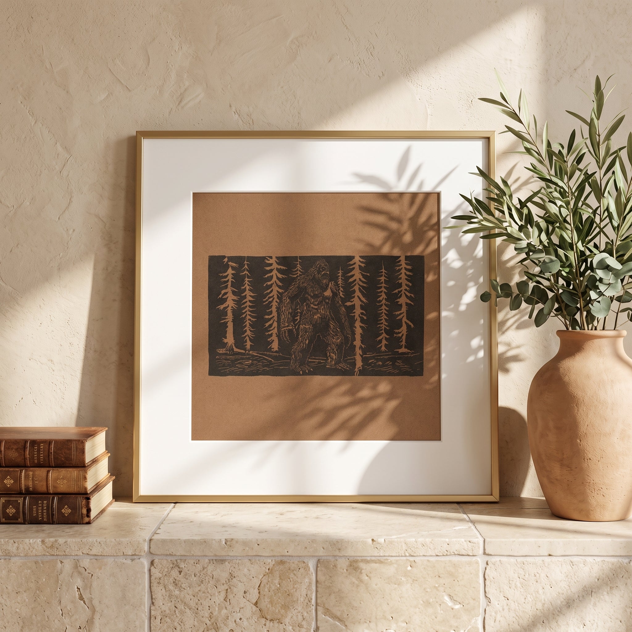 Bigfoot Fine Art Print, Folklore Wall Art, Multiple Sizes