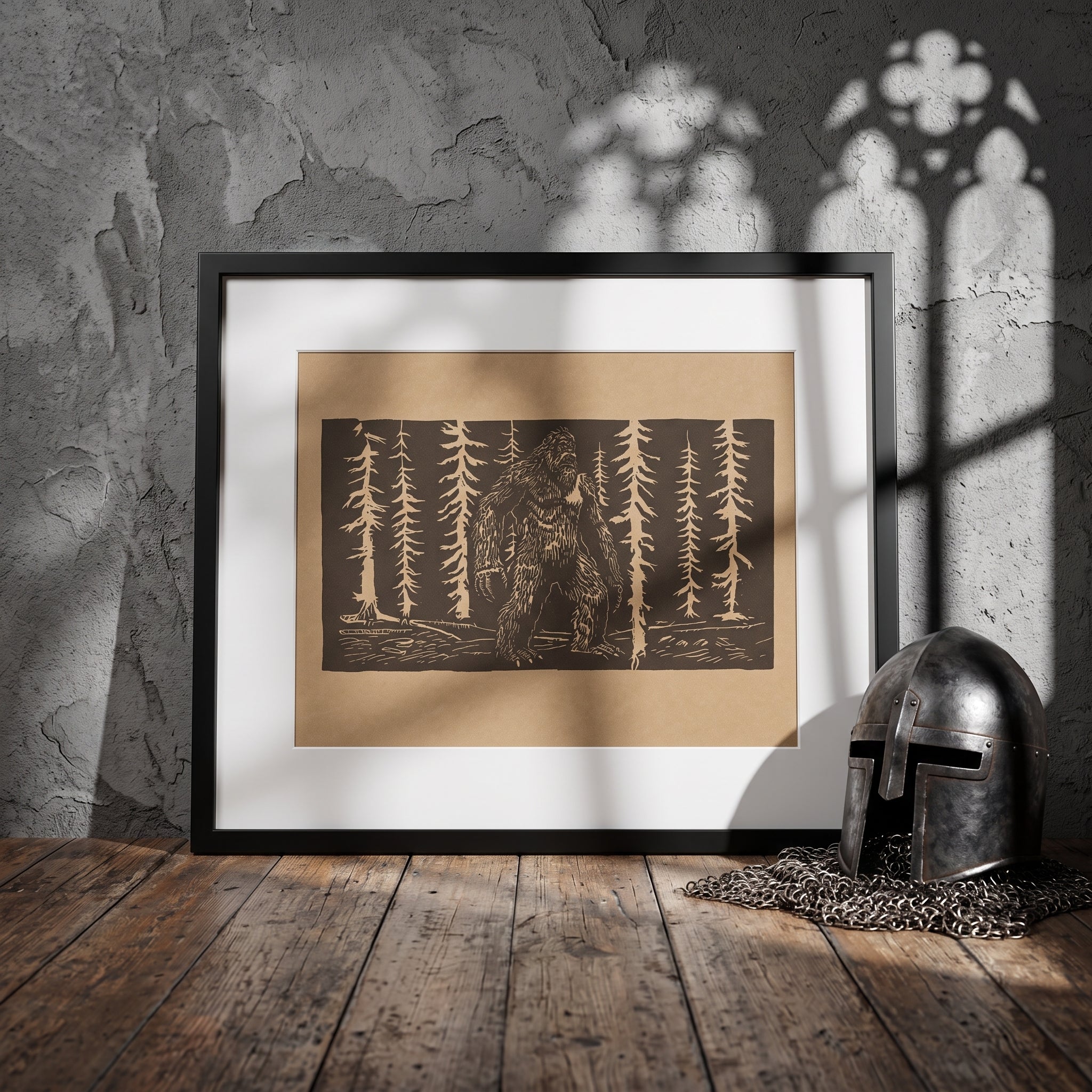 Bigfoot Fine Art Print, Folklore Wall Art, Multiple Sizes