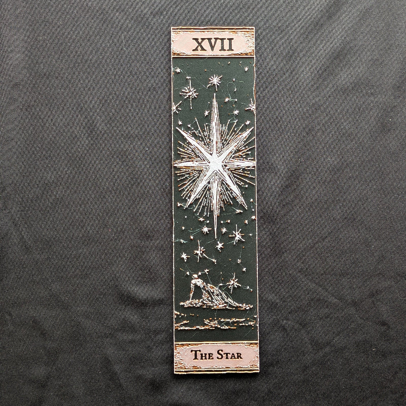 The Star XVII Classic Edition tarot bookmark showing its slim format and star artwork