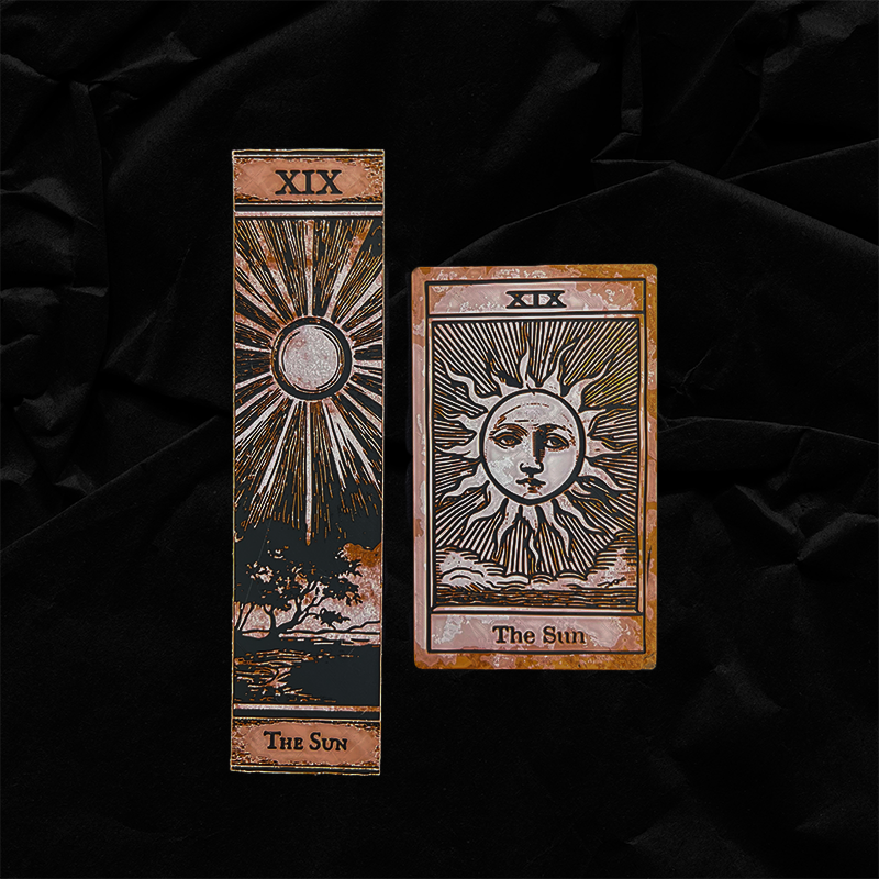 The Sun tarot bookmark bundle showing the Classic and Collector Editions side by side