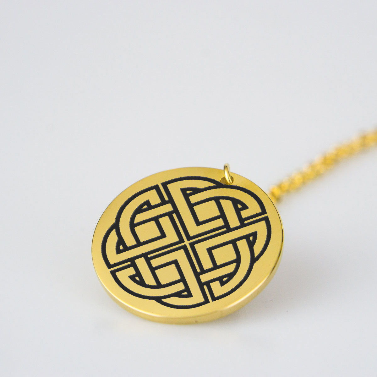 Celtic Shield Engraved Necklace