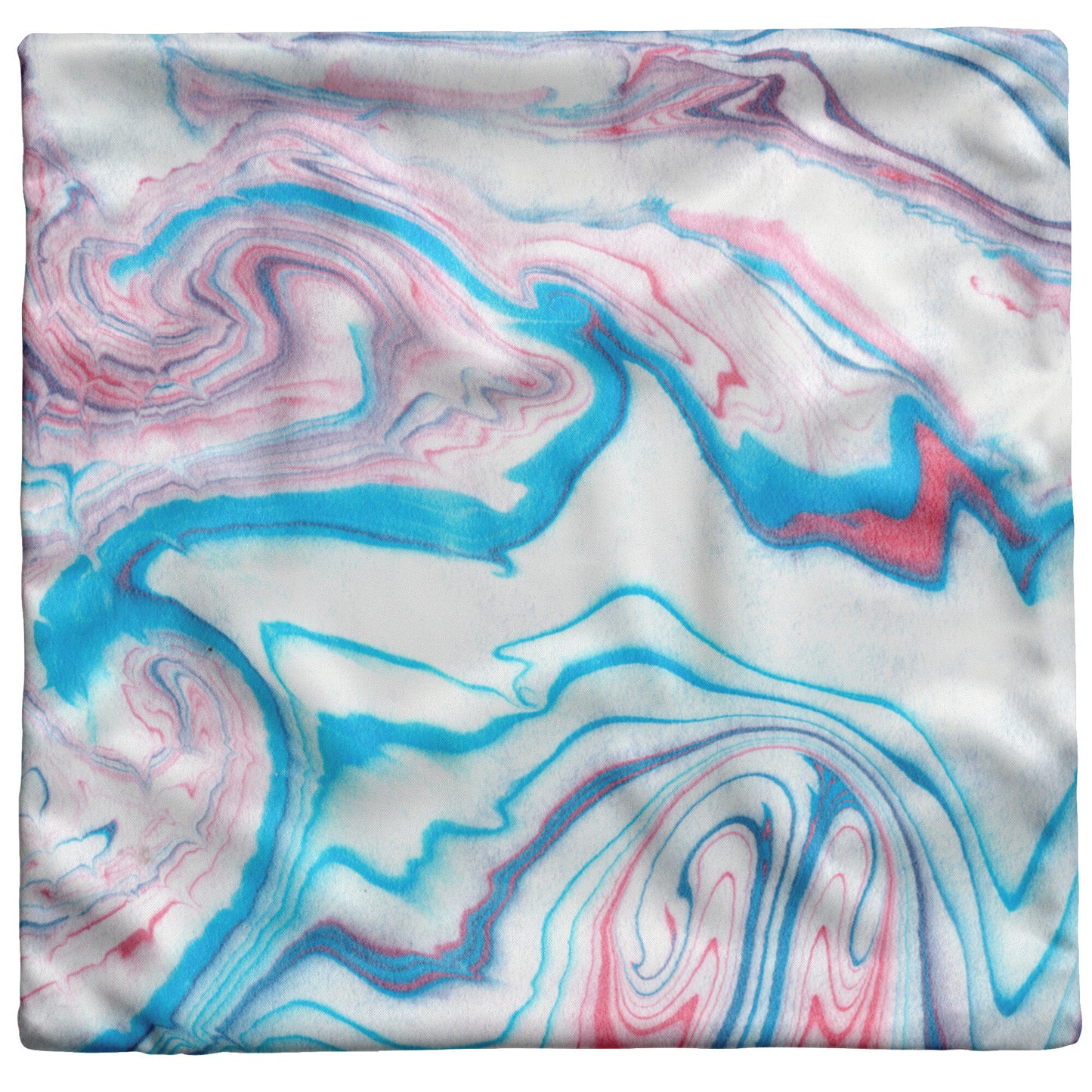 Abstract blue and red pillow design
