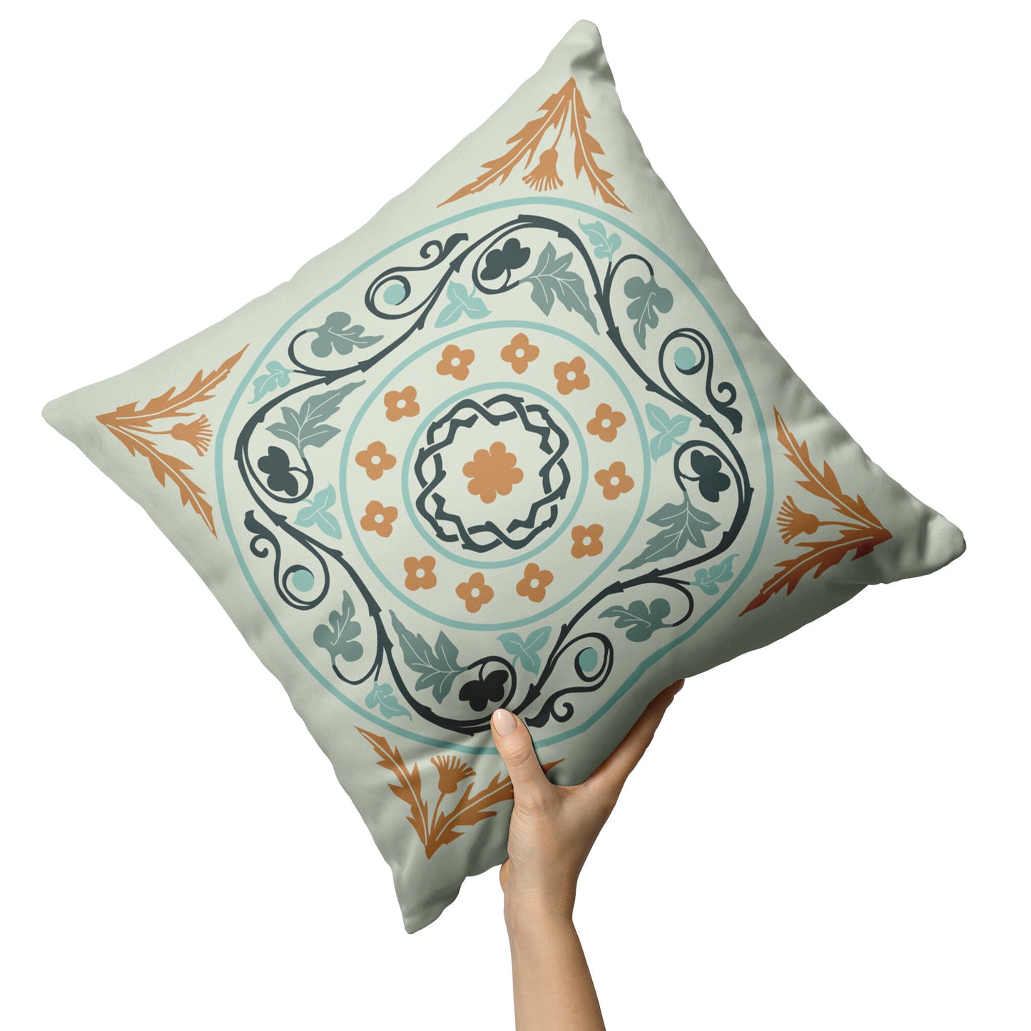 Green and Gold Medieval Inspired Pillows