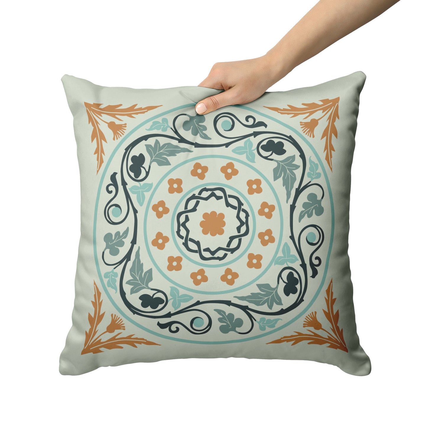 Green and Gold Medieval Inspired Pillows
