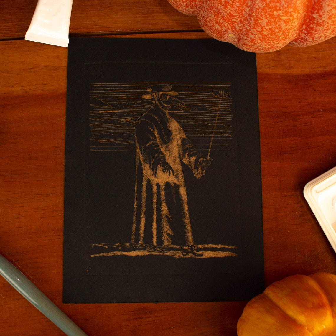 Medieval Plague Doctor Wall Art Print
