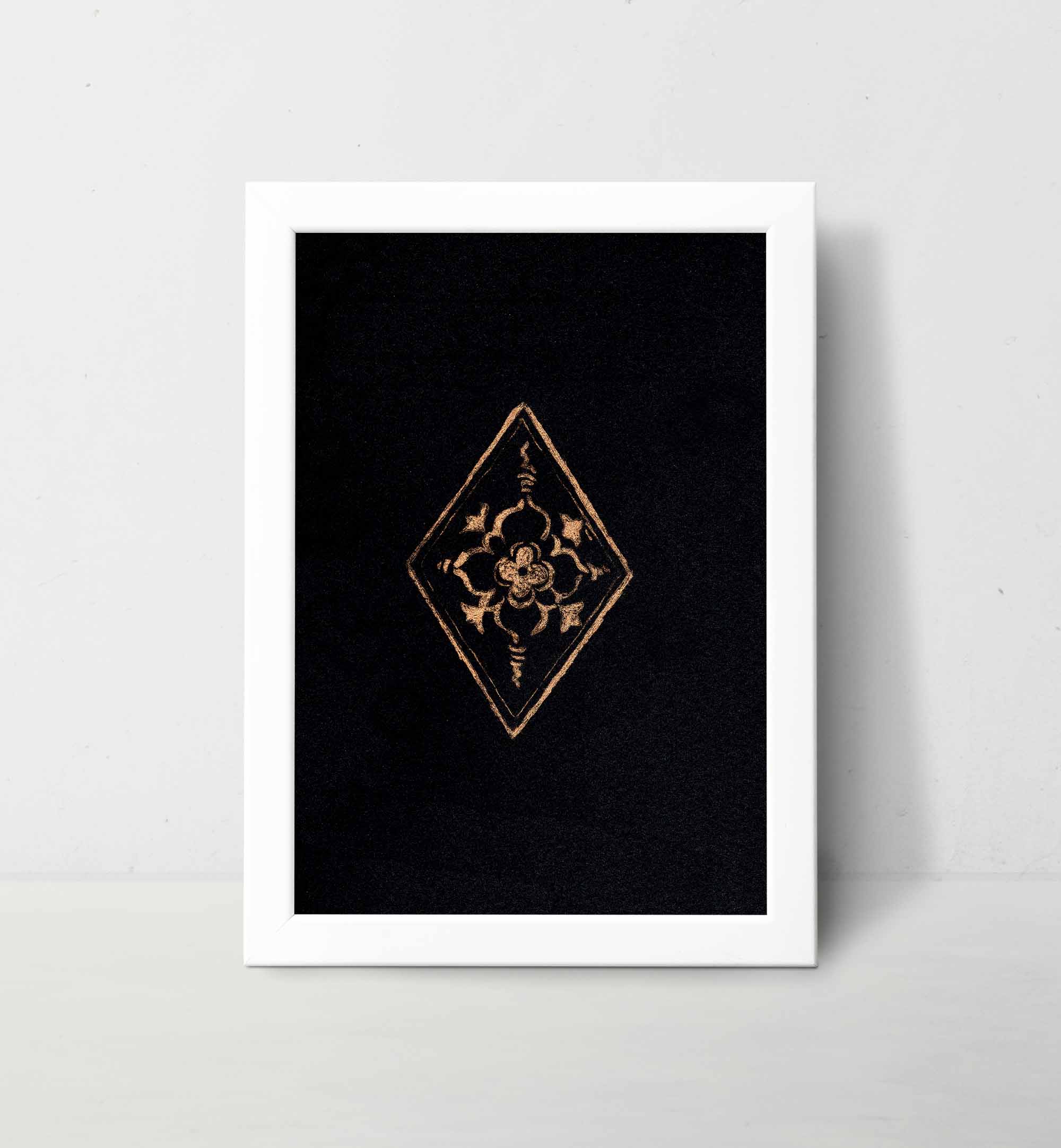 "Golden Arboretum" Intaglio Print: A Botanical Masterpiece