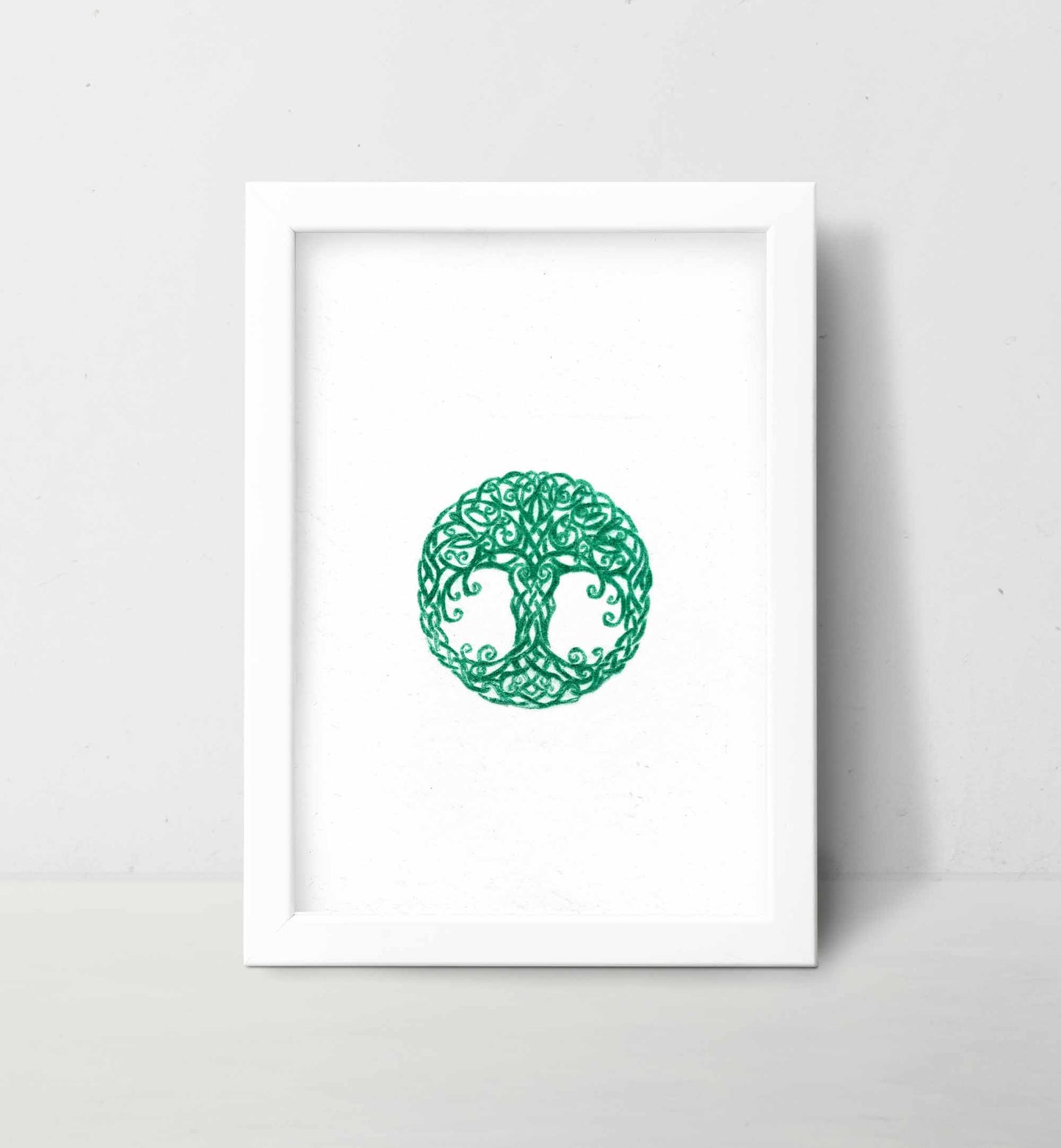 Celtic Green Tree of Life Intaglio Fine Art Print