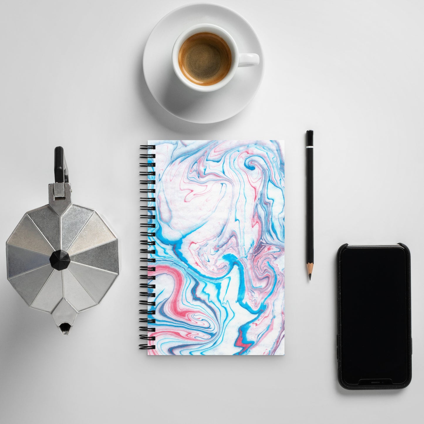 Red and Blue Abstract notebook