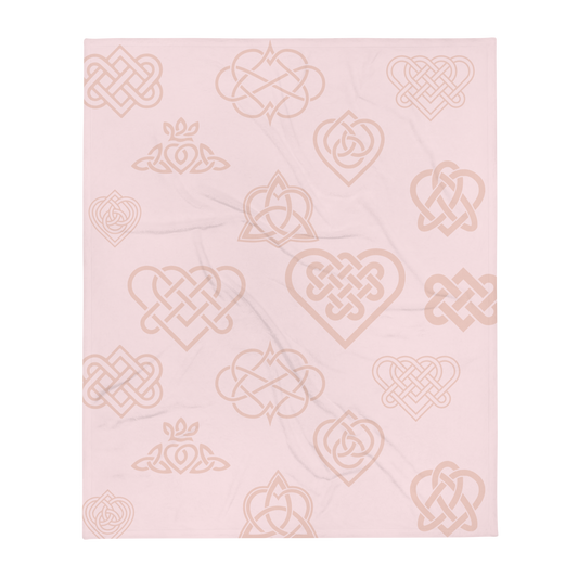 Celtic Knot Pink Heart Blanket