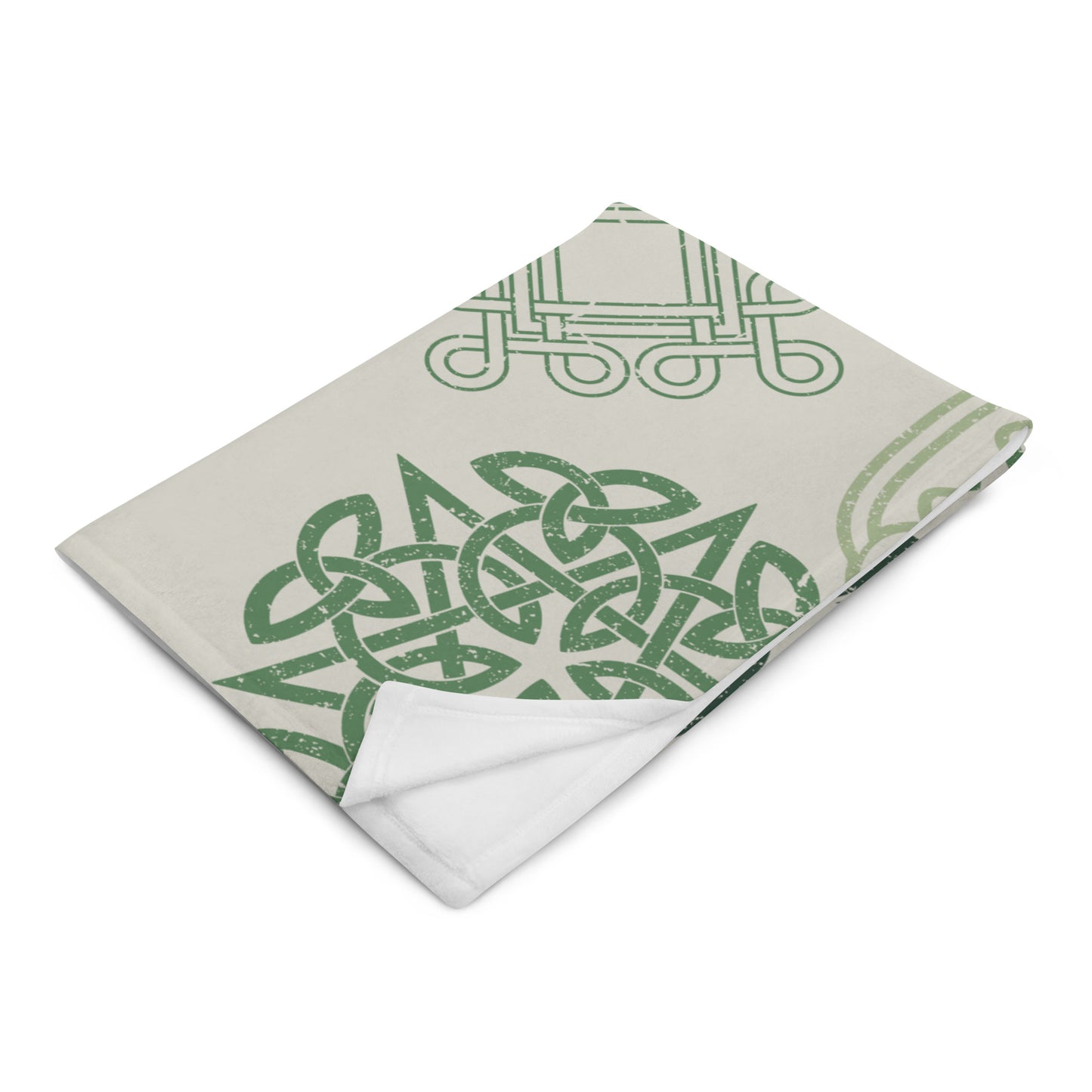 Green Celtic Throw Blanket